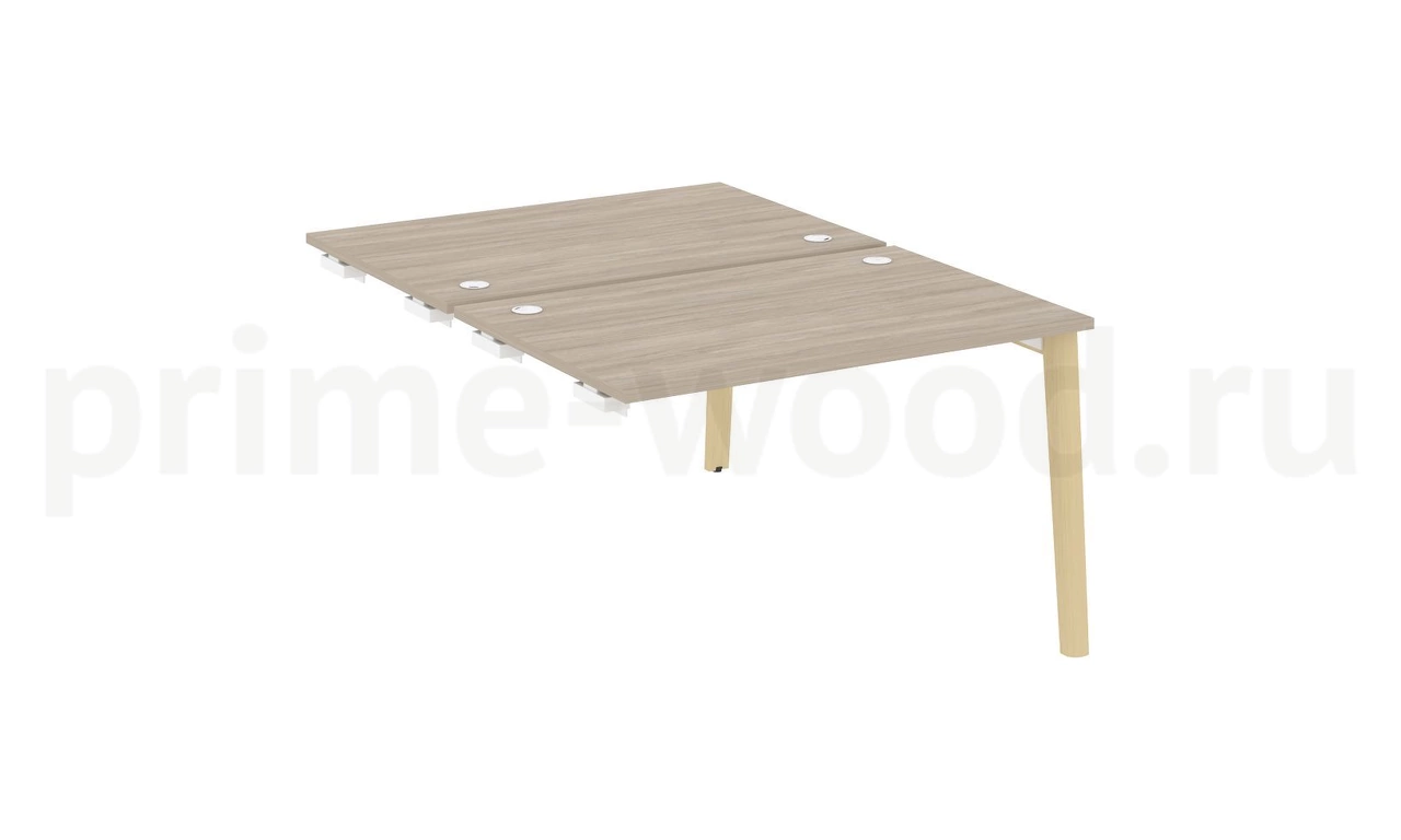 Стол-приставка двойной к опорным элементам, опоры - массив дерева ONIX WOOD 118x164x75 - фото 1