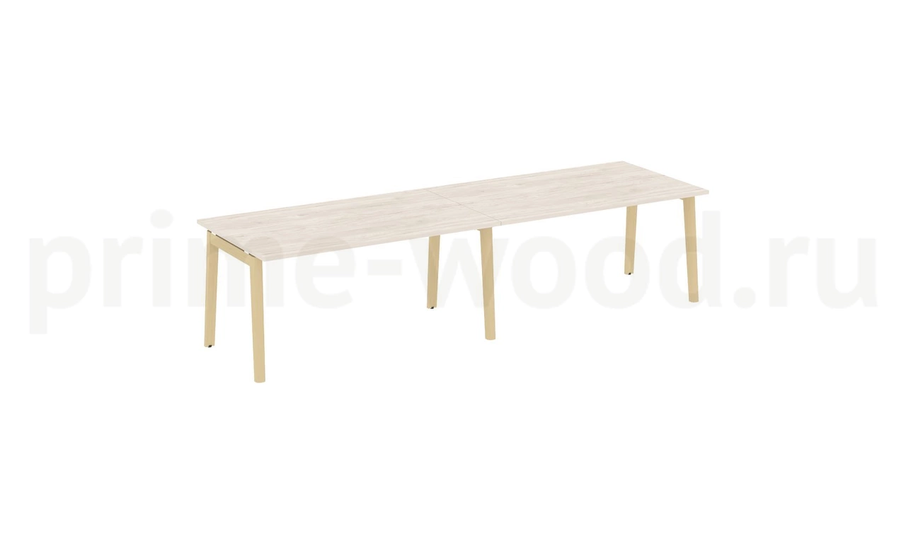 Стол переговорный (2 столешницы), опоры - массив дерева ONIX WOOD 316x98x75 - фото 5